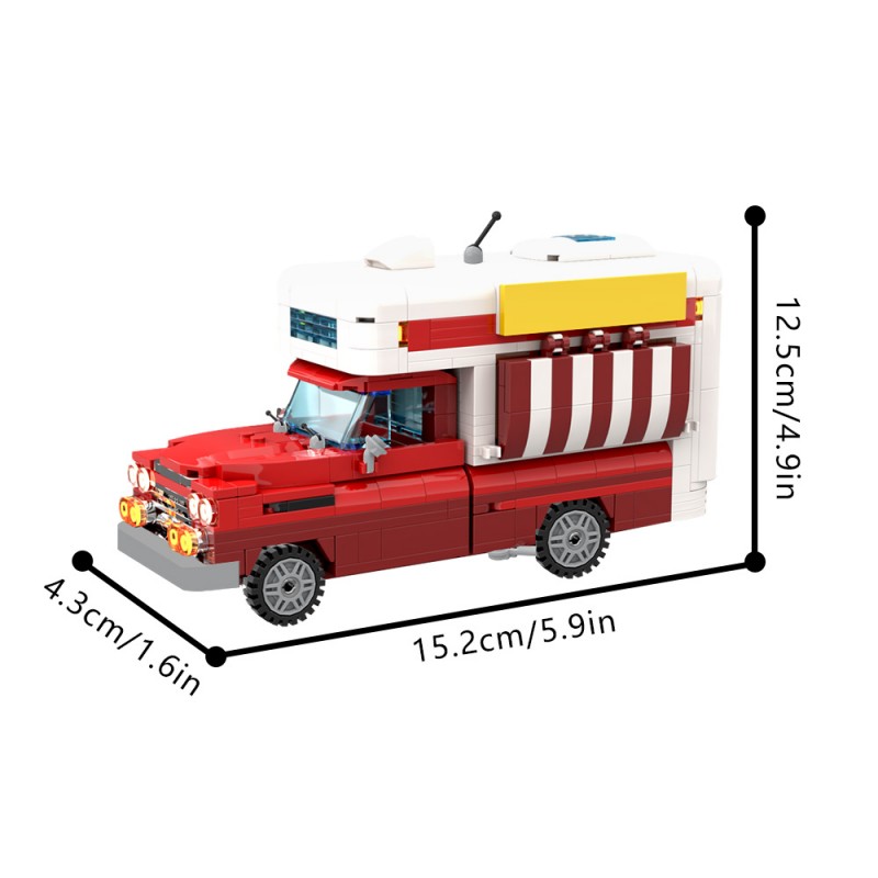 GOBRICKS MOC 201043 Chevrolet Apache Food Truck - YWOBB