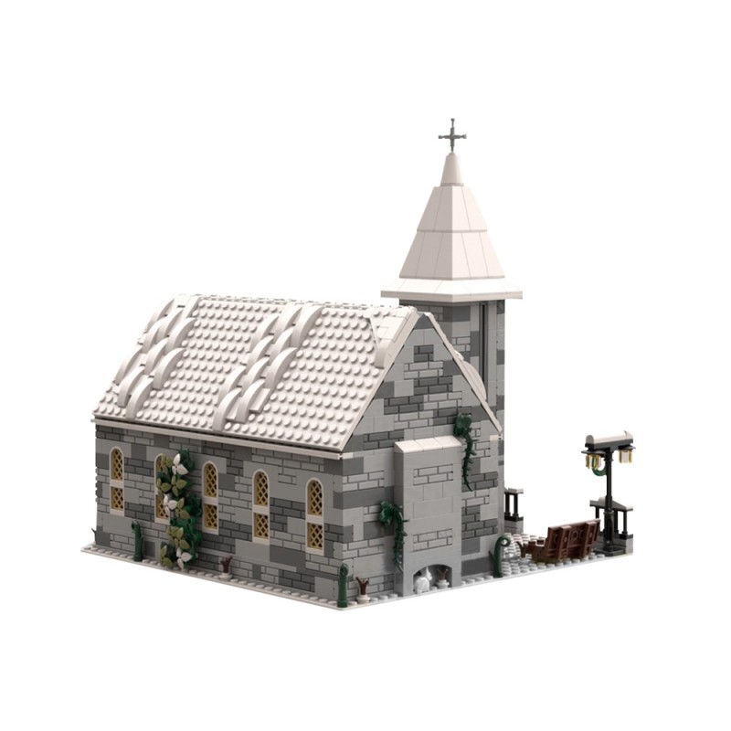GOBRICKS MOC 199733 Winter Village Church - YWOBB