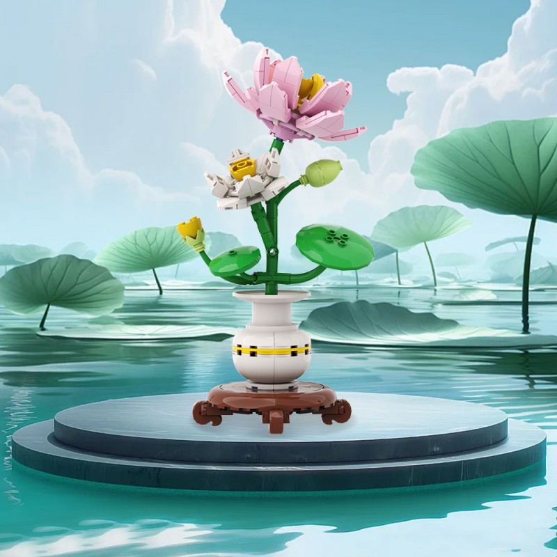 GOBRICKS MOC A1796 Flower pot - YWOBB