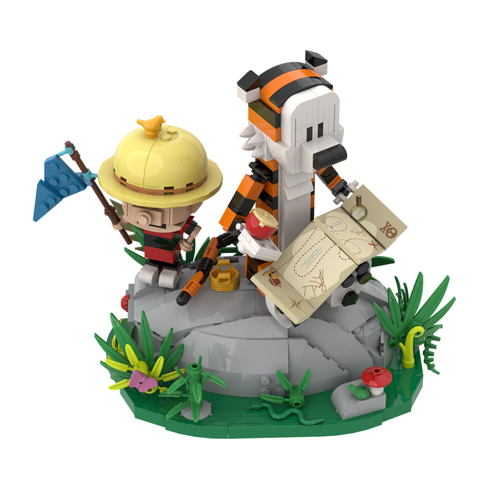 GOBRICKS MOC A1794 Calvin and Hobbes - YWOBB