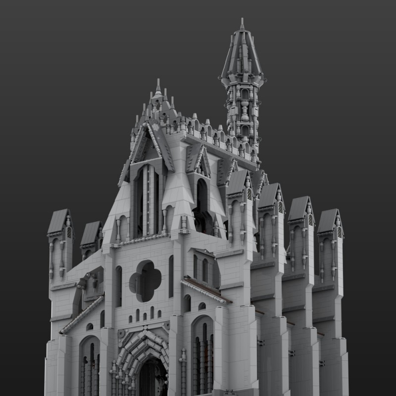 GOBRICKS MOC A1788 Cathedral of the Great Visage - YWOBB