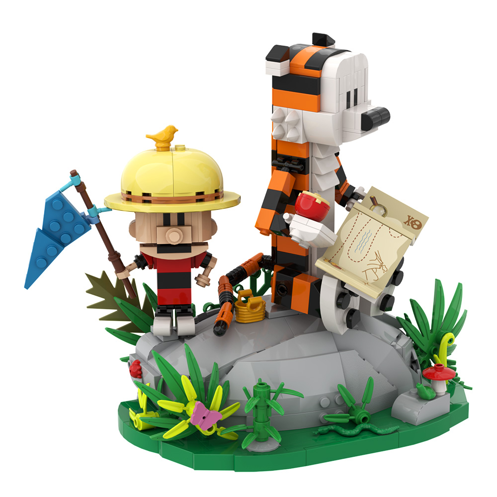 GOBRICKS MOC A1794 Calvin and Hobbes - YWOBB