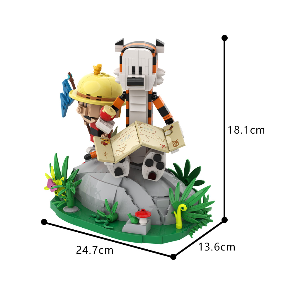 GOBRICKS MOC A1794 Calvin and Hobbes - YWOBB