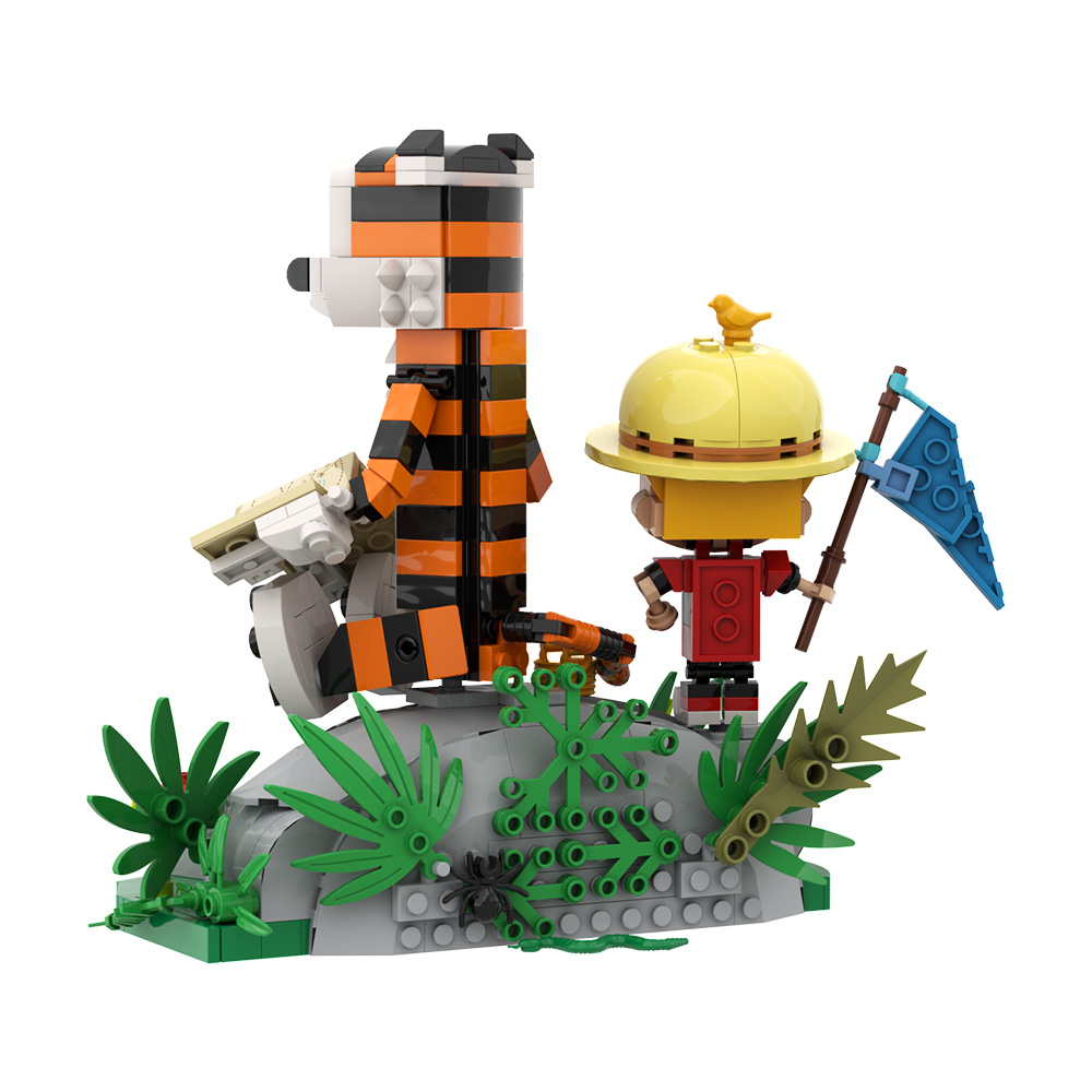 GOBRICKS MOC A1794 Calvin and Hobbes - YWOBB