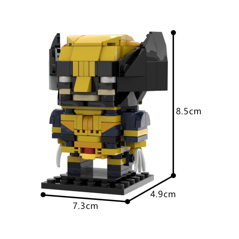 GOBRICKS MOC 198652 Wolverine Brickheadz - YWOBB