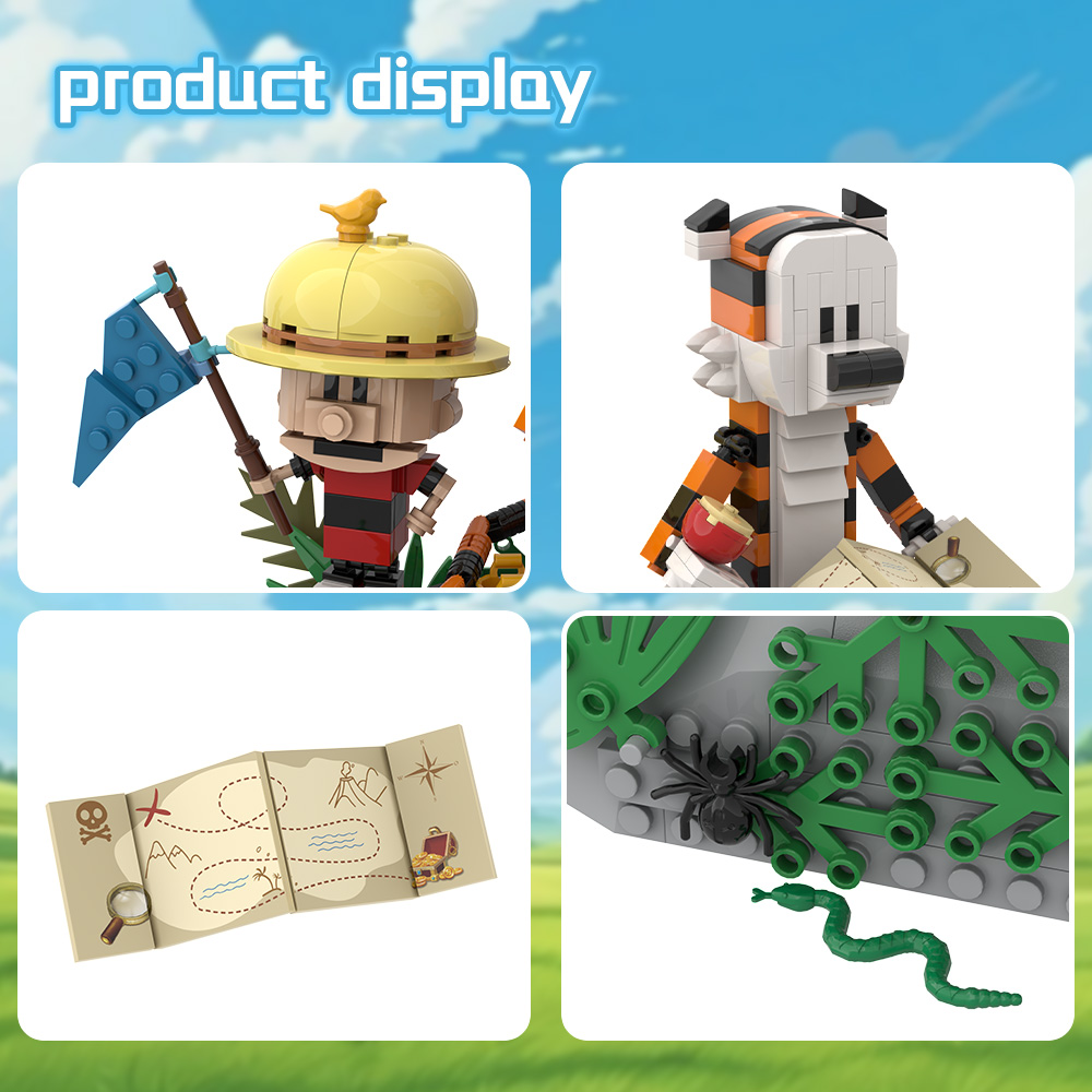 GOBRICKS MOC A1794 Calvin and Hobbes - YWOBB