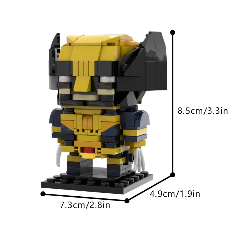 GOBRICKS MOC 198652 Wolverine Brickheadz - YWOBB
