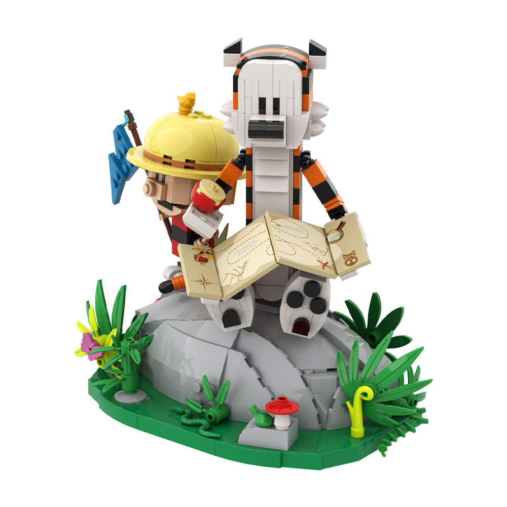 GOBRICKS MOC A1794 Calvin and Hobbes - YWOBB