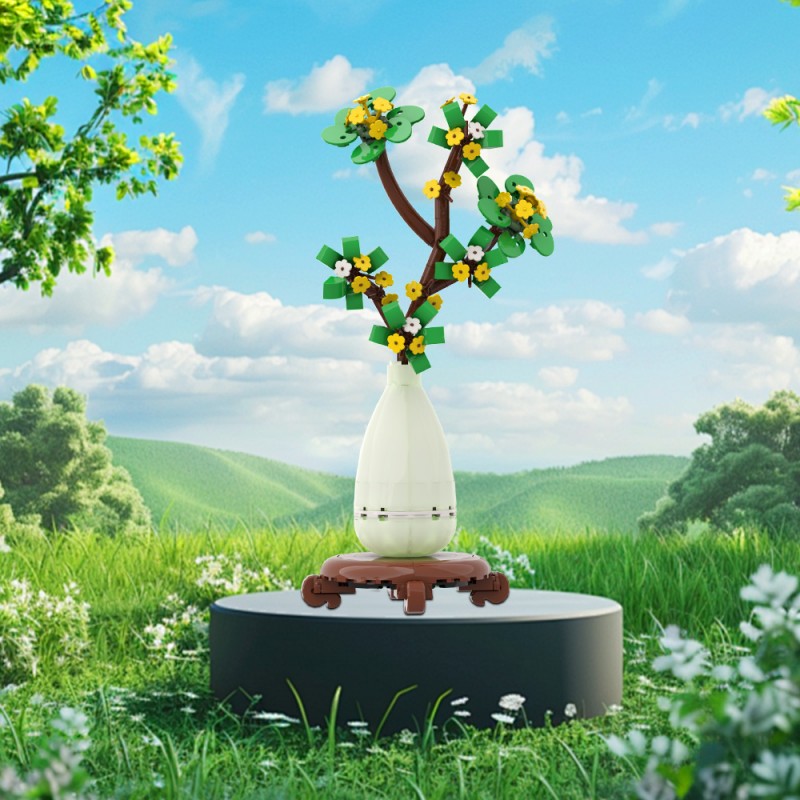 GOBRICKS MOC A1796 Flower pot - YWOBB