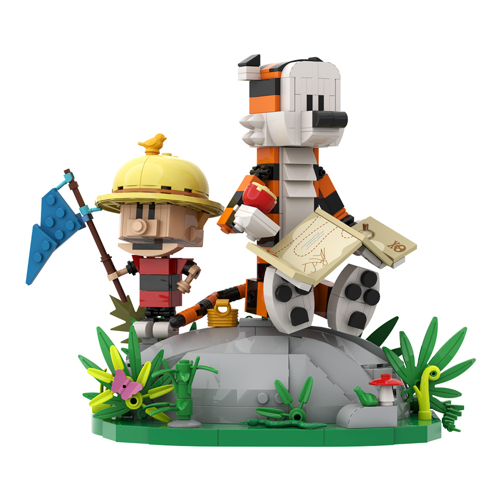 GOBRICKS MOC A1794 Calvin and Hobbes - YWOBB