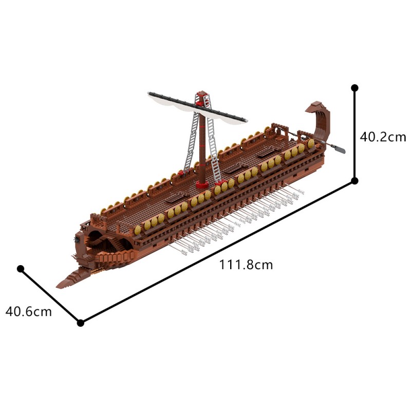 GOBRICKS MOC 195879 Greek Bireme - YWOBB