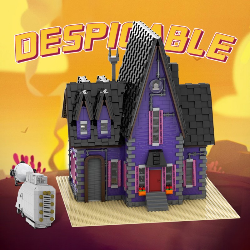 GOBRICKS MOC A1787 Despicable Me Gru's House - YWOBB