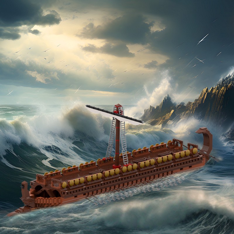 GOBRICKS MOC 195879 Greek Bireme - YWOBB