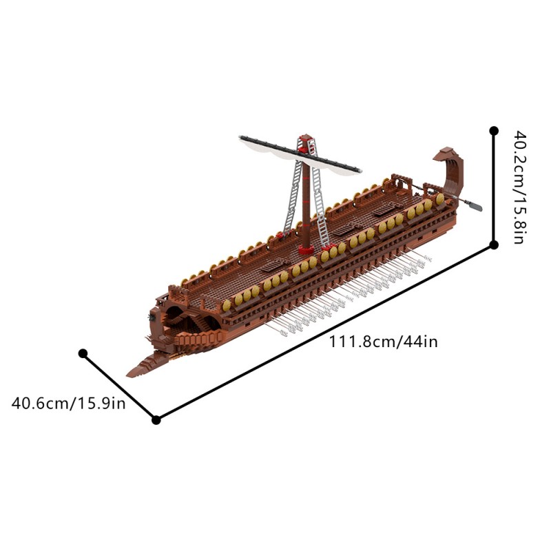 GOBRICKS MOC 195879 Greek Bireme - YWOBB