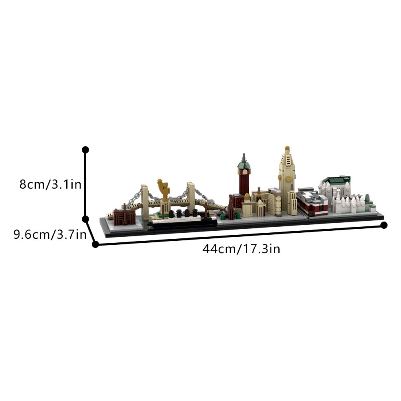 GOBRICKS MOC 199709 New York City Skyline 1900's - YWOBB