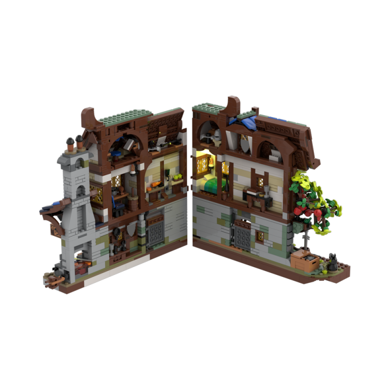 GOBRICKS MOC 195795 Medieval Blacksmith Nook - YWOBB