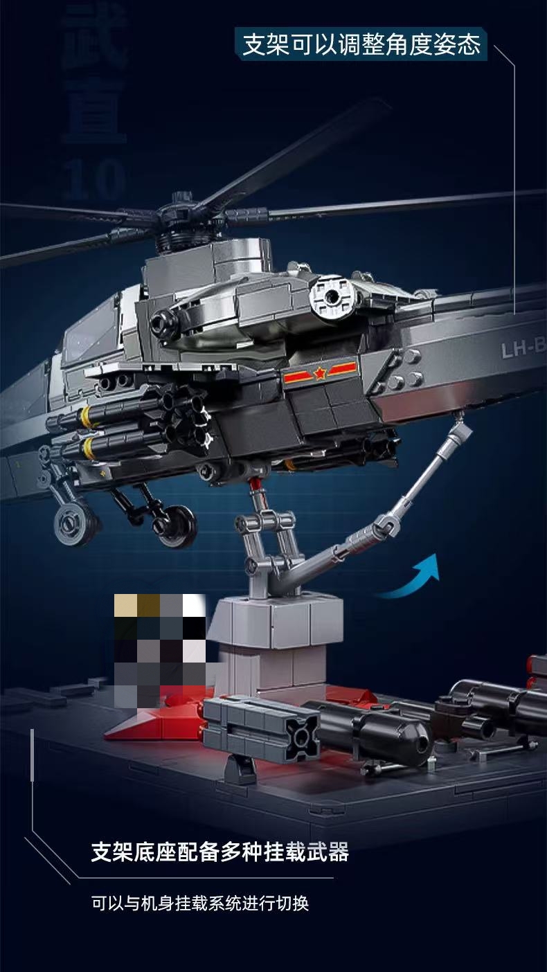 SLUBAN M38-B1233 Model Play Zone: WZ-10S Gunship Helicopter 1:35 - YWOBB