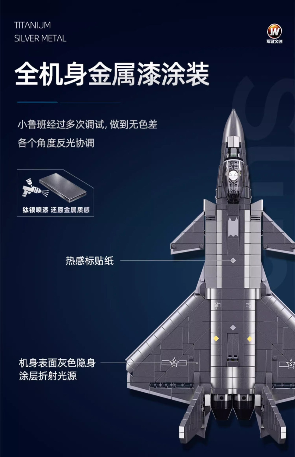 SLUBAN M38-B1187 J20 Military Fighter - YWOBB