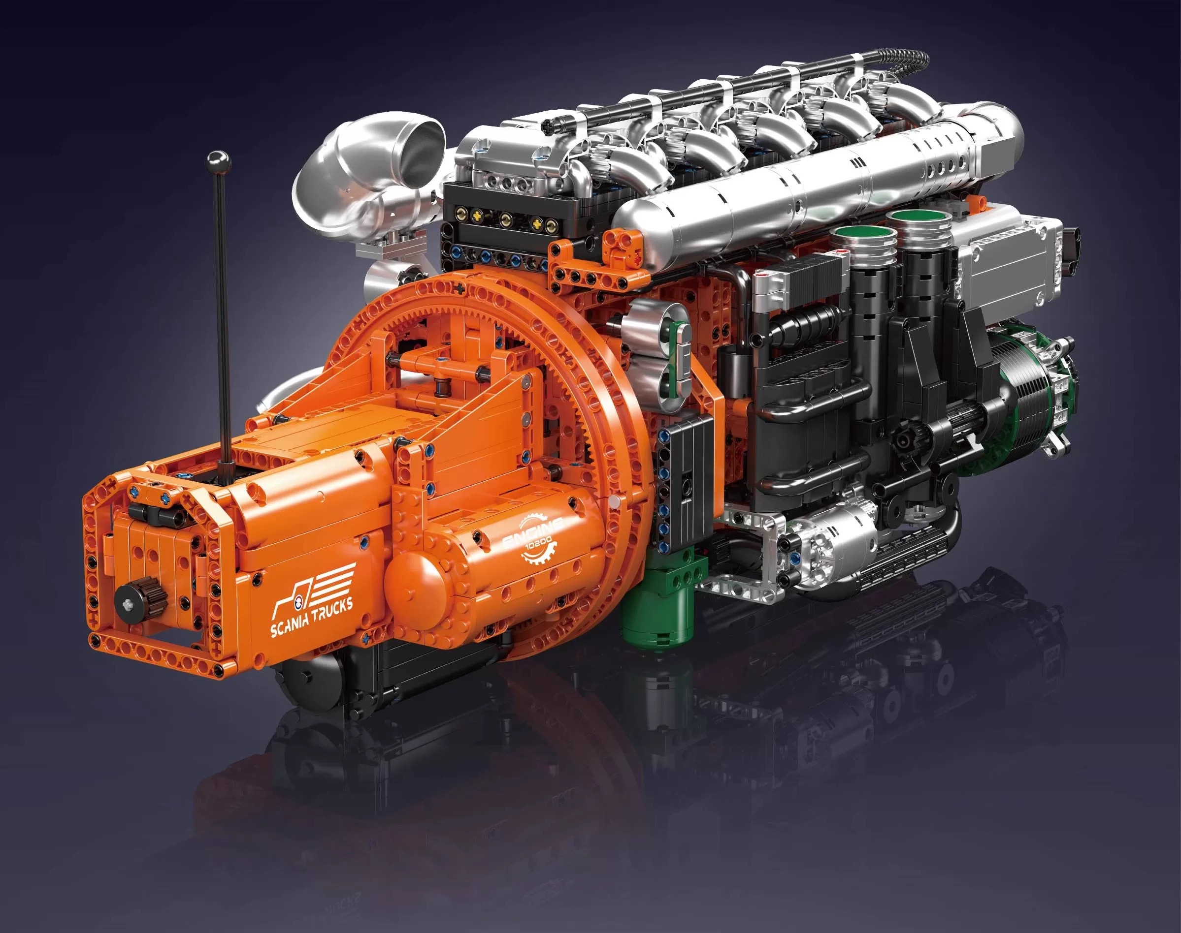 Mould King 10200 Scania Truck Engine + Transmission - YWOBB