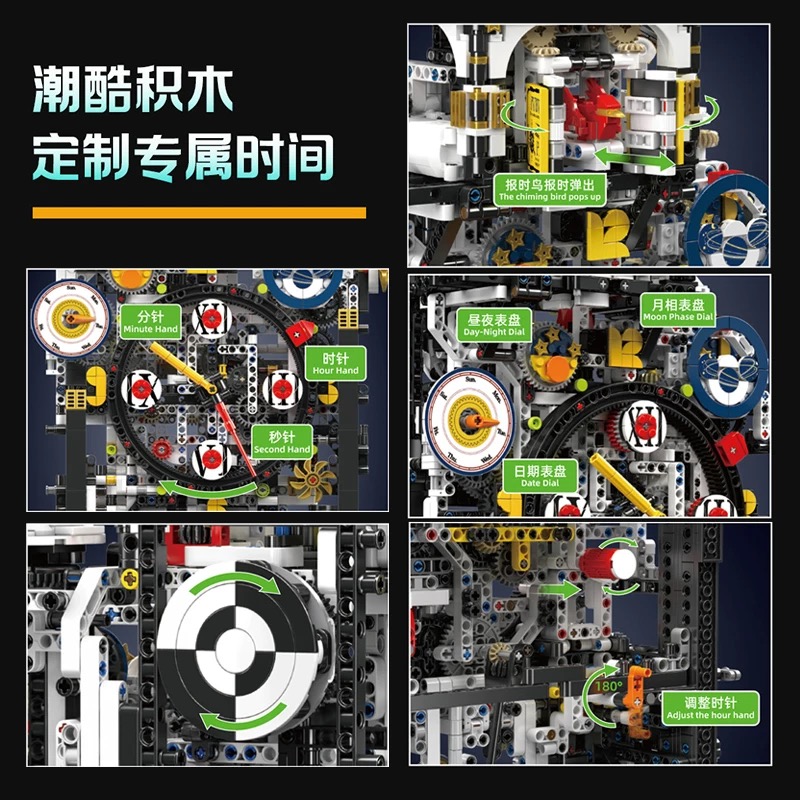 Mould King 10159 Cyberpunk Clock - YWOBB