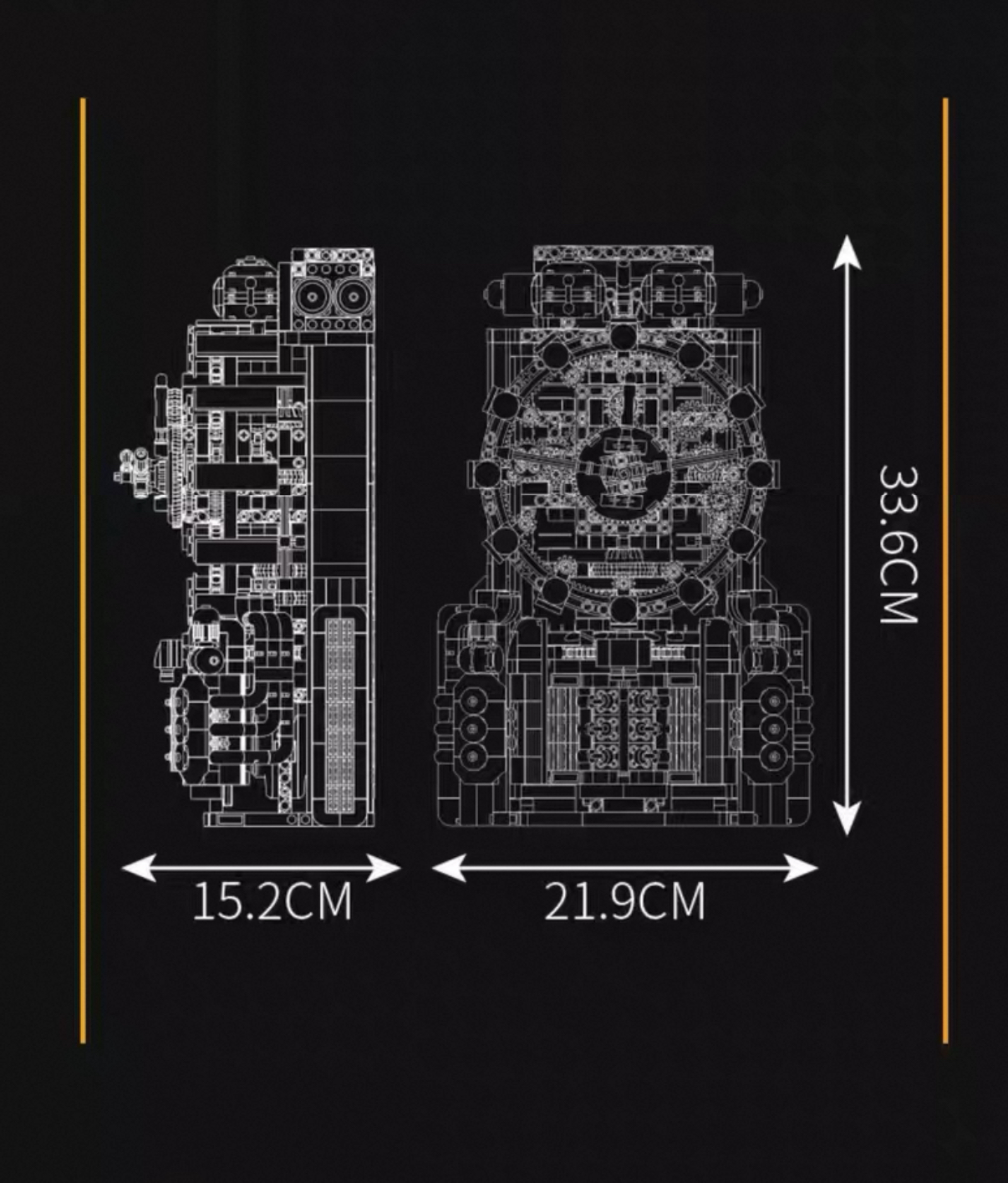 Mould King 10187 Engine clock - YWOBB