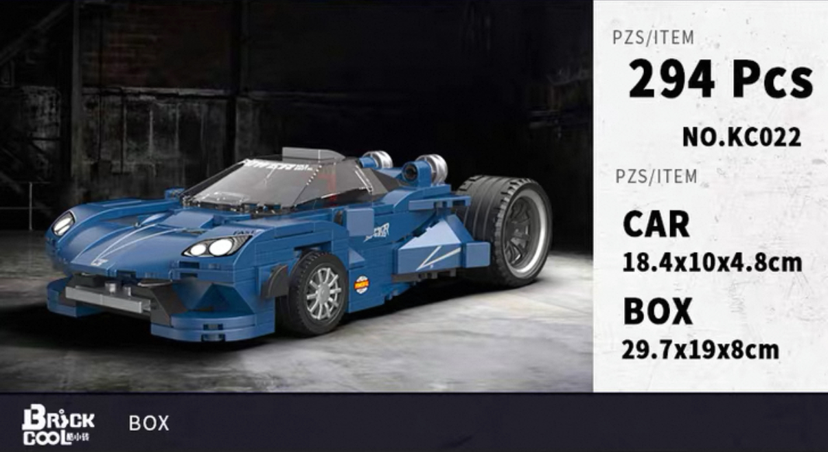 DECOOL KC022 Supercar Modification: Blue Power - YWOBB