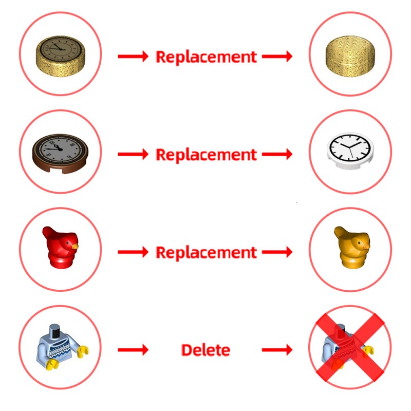 GOBRICKS MOC 203594 Christmas Street Clock - Winter Village Advent Calendar - YWOBB