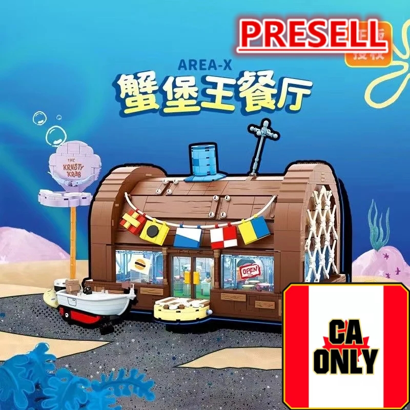 SEMBO AREA-X AB0027 SpongeBob SquarePants Krusty Krab Restaurant  OVP CA Warehouse Version - YWOBB