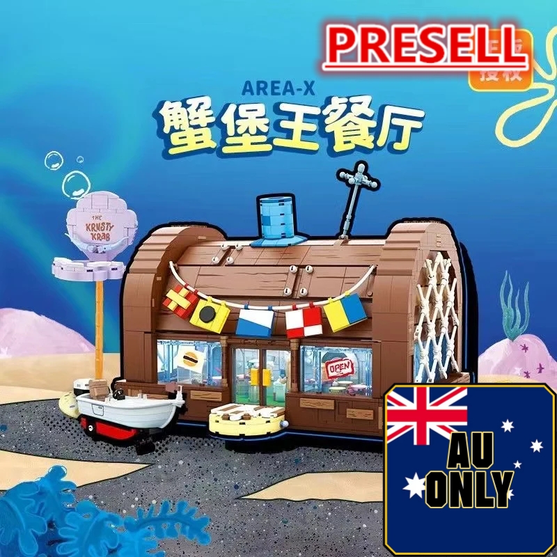 SEMBO AREA-X AB0027 SpongeBob SquarePants Krusty Krab Restaurant OVP AU Warehouse Version - YWOBB