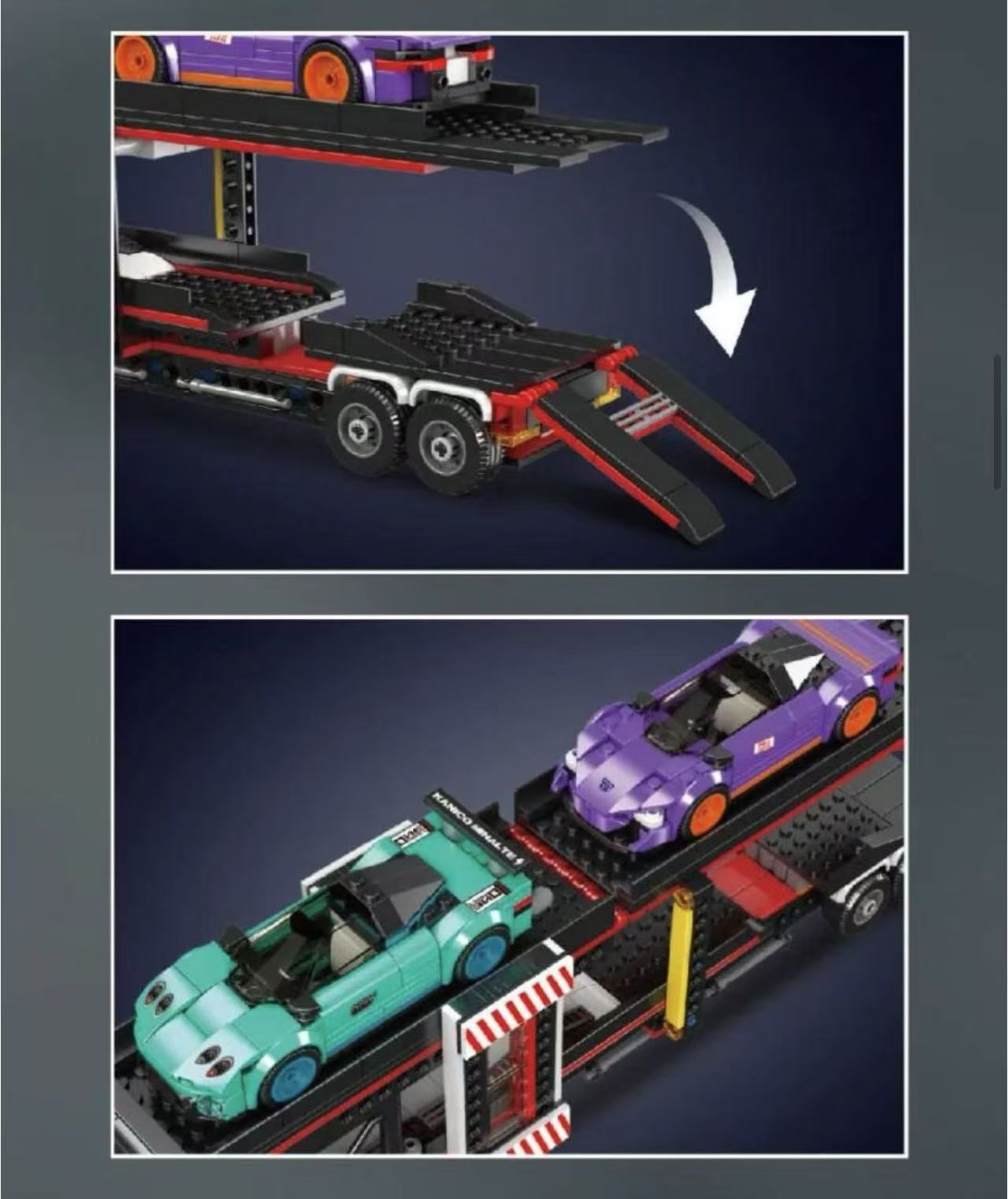 Mould King 24078 Sports Car Transporter - YWOBB