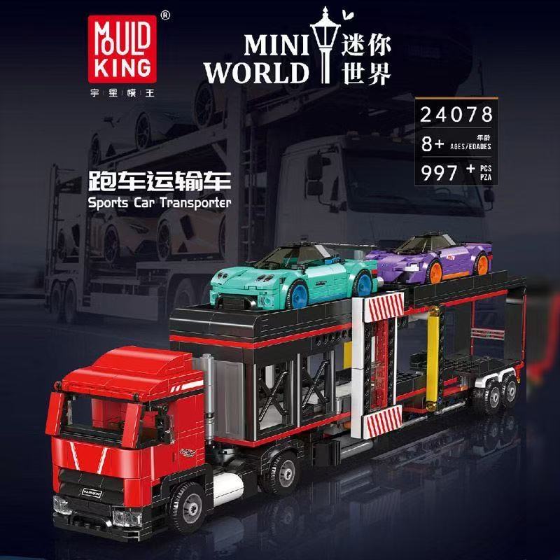 Mould King 24078 Sports Car Transporter - YWOBB