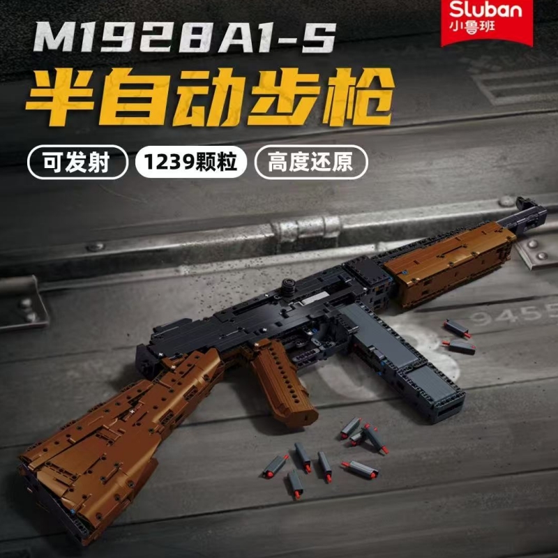 SLUBAN M38-B1351 M1928A1-S Thompson submachine toygun - YWOBB