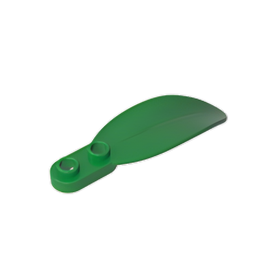 GOBRICKS GDS-90532 Plant Plate Round 1 x 2 with Rounded Leaf - YWOBB