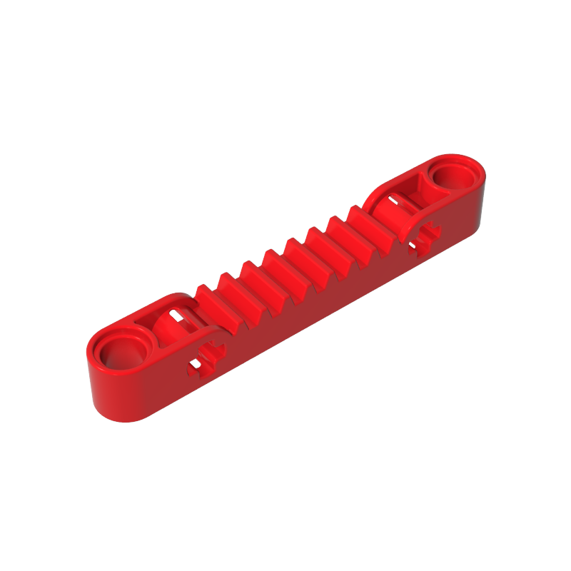 GOBRICKS GDS-1007 Gear Rack 1 x 7 with Axle and Pin Holes - YWOBB