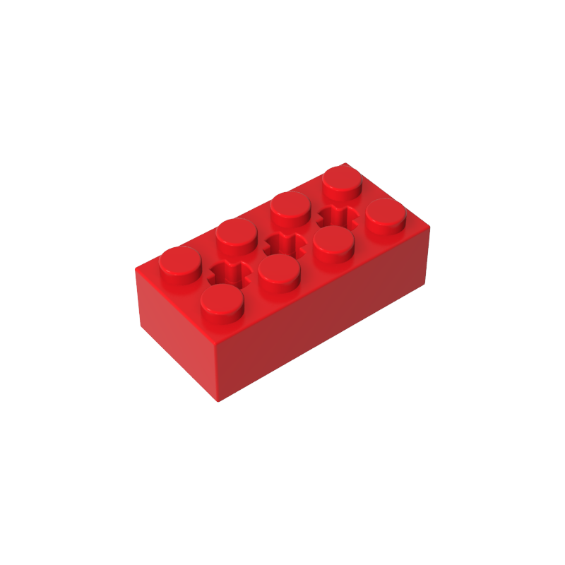 GOBRICKS GDS-1565 Technic Brick 2 x 4 with 3 Axle Holes - YWOBB