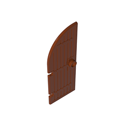 GOBRICKS GDS-90436 Door 1 x 3 x 6 Curved Top - YWOBB
