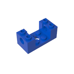 GOBRICKS GDS-1174 Brick 2 x 4 x 1 1/3 with Holes and 2 x 2 Cutout - YWOBB