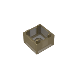 GOBRICKS GDS-90062 Container Box 2 x 2 x 1 - Top Opening with Flat Inner Bottom - YWOBB