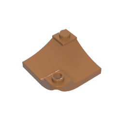 GOBRICKS GDS-90297 Arch 3 x 3 Inverted Corner with Raised Hollow Stud - YWOBB