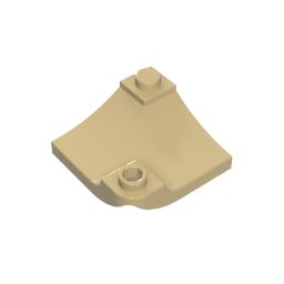 GOBRICKS GDS-90297 Arch 3 x 3 Inverted Corner with Raised Hollow Stud - YWOBB