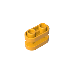 GOBRICKS GDS-90337 Brick Round 1 x 2 with Hollow Studs and Open Center with Bars - YWOBB