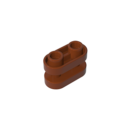 GOBRICKS GDS-90337 Brick Round 1 x 2 with Hollow Studs and Open Center with Bars - YWOBB