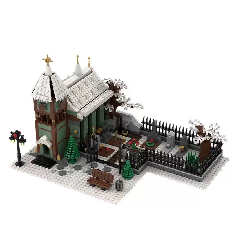 MOC 31149 Winter countryside church with cemetery - YWOBB