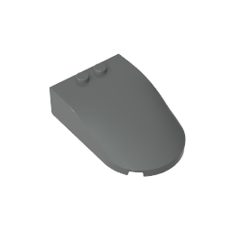 GOBRICKS GDS-21121 Windscreen 6 x 4 x 1 1/3 Canopy Straight Sides - YWOBB