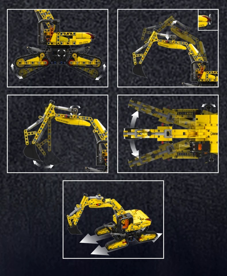Mould King 17076 SFINX Future Excavator - YWOBB