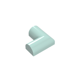 GOBRICKS GDS-90339 Slope Curved 2 x 2 x 2/3 Double Corner - YWOBB