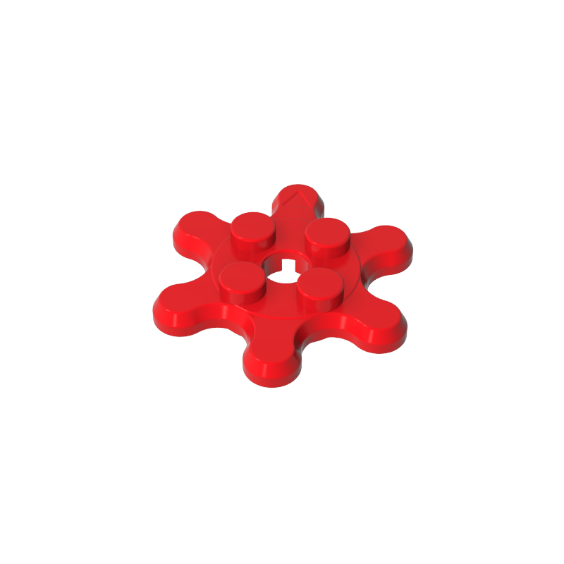 GOBRICKS GDS-90034 Round 2 x 2 with 6 Gear Teeth / Flower Petals - YWOBB