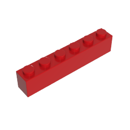 GOBRICKS GDS-90329 Brick 1 x 6 without Bottom Tubes - YWOBB