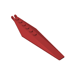 GOBRICKS GDS-M195 Hinge Plate 3 x 12 with Angled Side Extensions and Tapered Ends - YWOBB