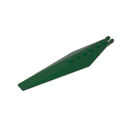 GOBRICKS GDS-M195 Hinge Plate 3 x 12 with Angled Side Extensions and Tapered Ends - YWOBB